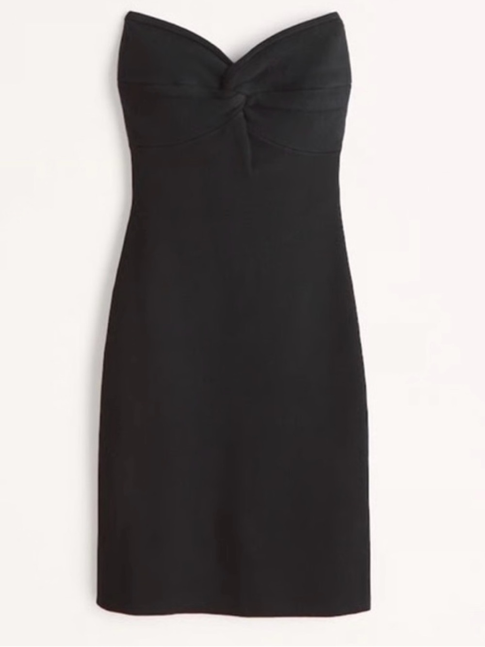 Abercrombie & Fitch Strapless Black Bodycon Midi Dress